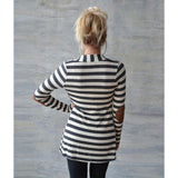 Stunning Striped Patchwork Cardigan