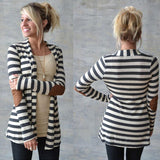 Stunning Striped Patchwork Cardigan
