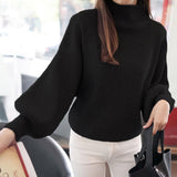 Cashmere Blend Batwing Sleeve Turtleneck