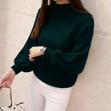 Cashmere Blend Batwing Sleeve Turtleneck