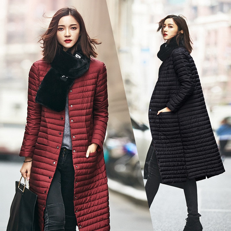 Ultra Light Long Duck Down Puffer Coat – Hello Miss Parker