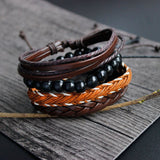 Multilayer Handmade Leather Wristband