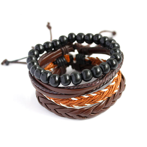 Multilayer Handmade Leather Wristband