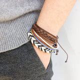 Multilayer Handmade Leather Wristband